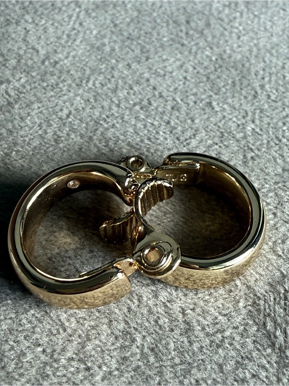 Polished Gold Thick Hoop Earrings for Women